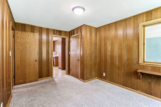 20257 Viking Blvd NE, Wyoming, MN 55092 - empty room with wooden walls and carpet flooring