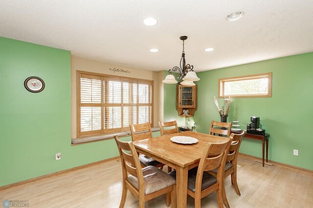 1727 33rd St S, Moorhead, MN 56560 - dining space with light wood-type flooring, plenty of natural light, baseboards, and recessed lighting