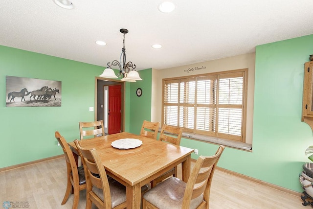 1727 33rd St S, Moorhead, MN 56560 - dining room featuring light wood-style flooring, recessed lighting, and baseboards