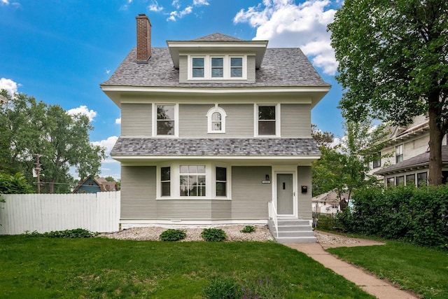 1836 Marshall Ave, Saint Paul, MN 55104 - american foursquare style home featuring a chimney
