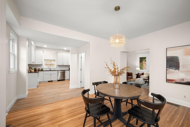 1836 Marshall Ave, Saint Paul, MN 55104 - dining space with light wood-type flooring and baseboards