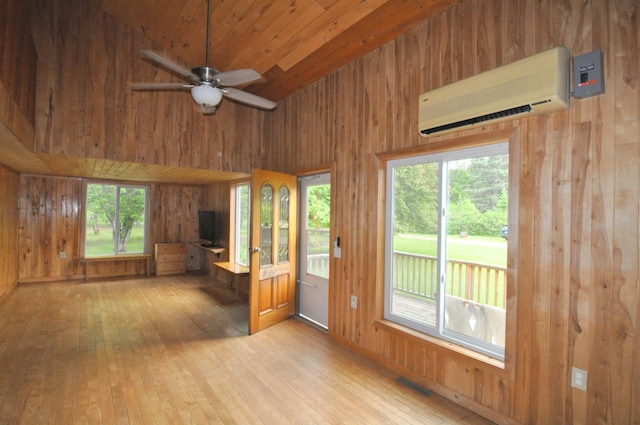 24892 277th Ave, Akeley Twp, MN 56467 - unfurnished sunroom featuring a wall mounted AC