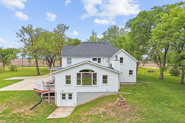 27151 Aberdeen Ave, New Prague, MN 56071 - rear view of house featuring a wooden deck and a yard