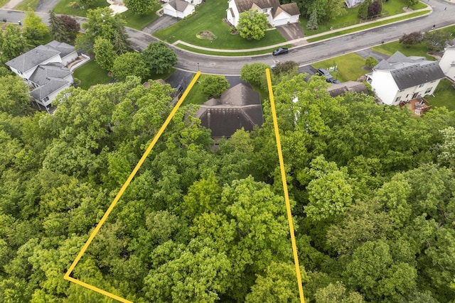 14925 Hillside Trl, Savage, MN 55378 - aerial view of residential area featuring property parcel outlined