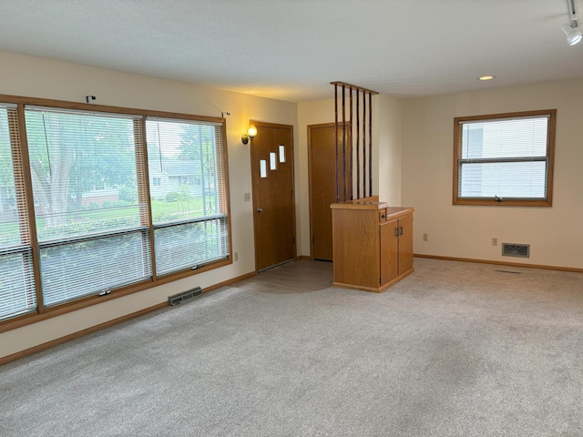 2220 23rd St NW, Rochester, MN 55901 - unfurnished living room with light carpet and baseboards