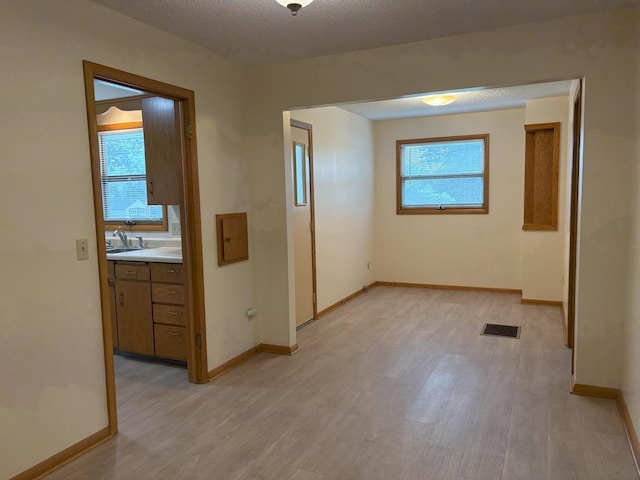 2220 23rd St NW, Rochester, MN 55901 - unfurnished room with light wood-style flooring, healthy amount of natural light, baseboards, and a textured ceiling
