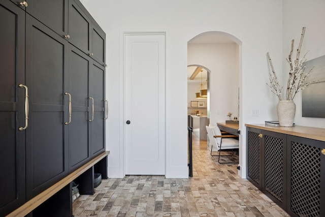 6297 Yuma Ln N, Maple Grove, MN 55311 - mudroom with arched walkways and brick patterned floors