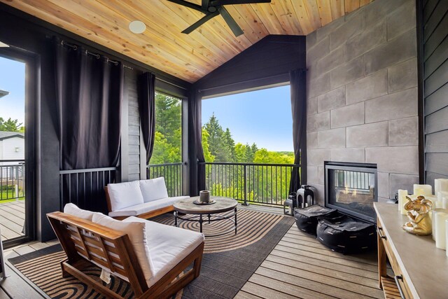 6297 Yuma Ln N, Maple Grove, MN 55311 - deck with a ceiling fan