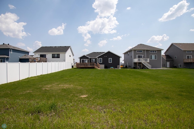 2700 14th St W, West Fargo, ND 58078 - view of yard with a residential view and a wooden deck