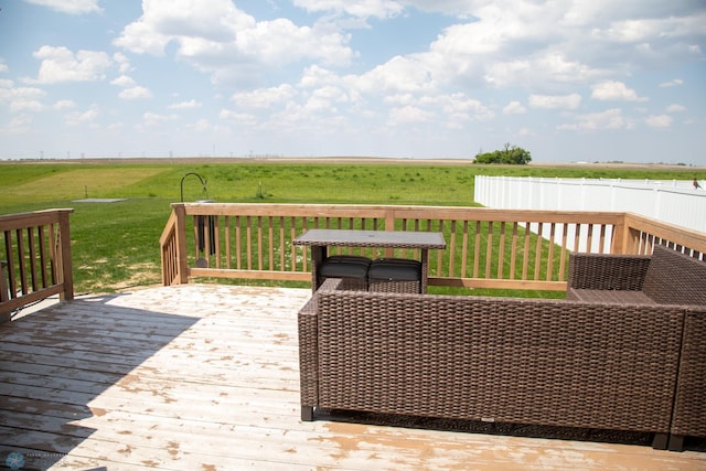 2700 14th St W, West Fargo, ND 58078 - wooden terrace with a view of countryside and a lawn