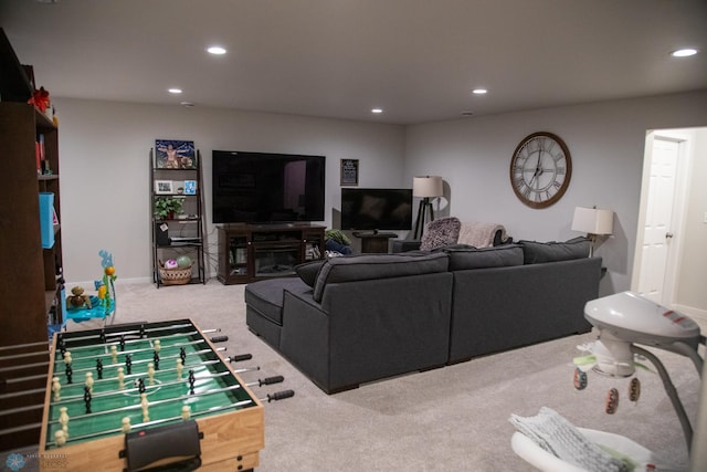 2700 14th St W, West Fargo, ND 58078 - living area featuring carpet, recessed lighting, and baseboards