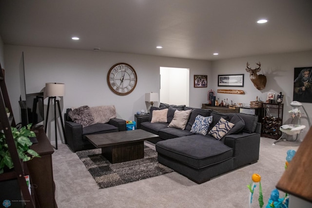 2700 14th St W, West Fargo, ND 58078 - carpeted living room featuring recessed lighting