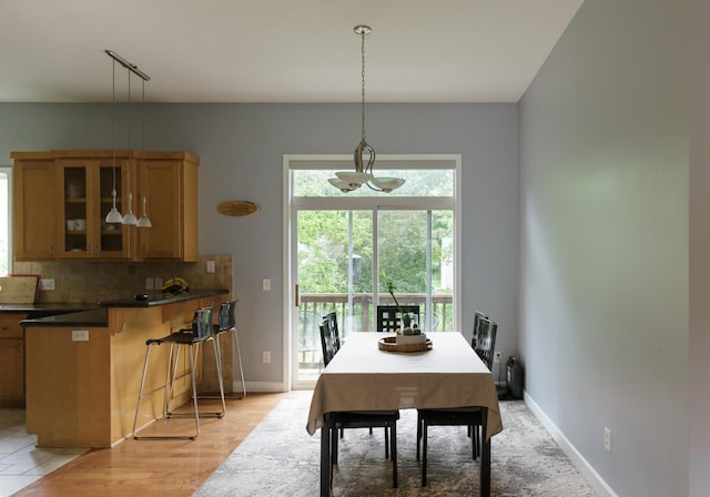 1712 Levee Ave, Anoka, MN 55303 - dining area featuring baseboards and light wood-type flooring