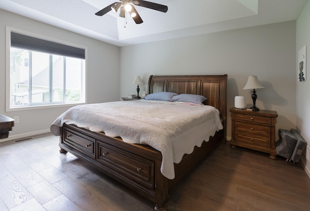 1712 Levee Ave, Anoka, MN 55303 - bedroom with wood finished floors, baseboards, and a ceiling fan