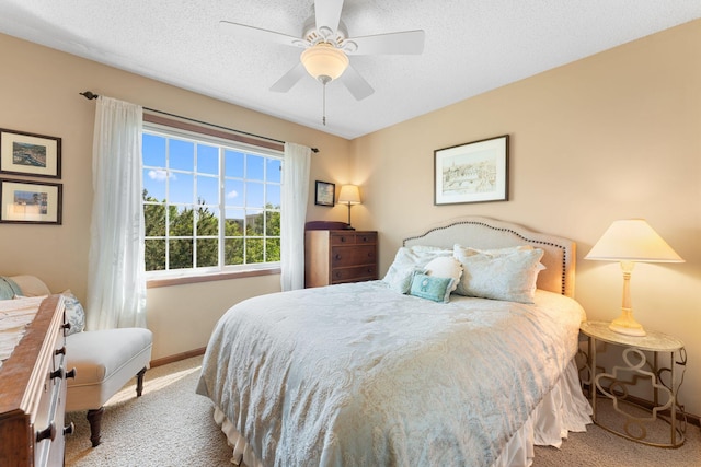 14518 Florissant Path Unit 3090, Apple Valley, MN 55124 - bedroom featuring carpet flooring, a ceiling fan, and a textured ceiling