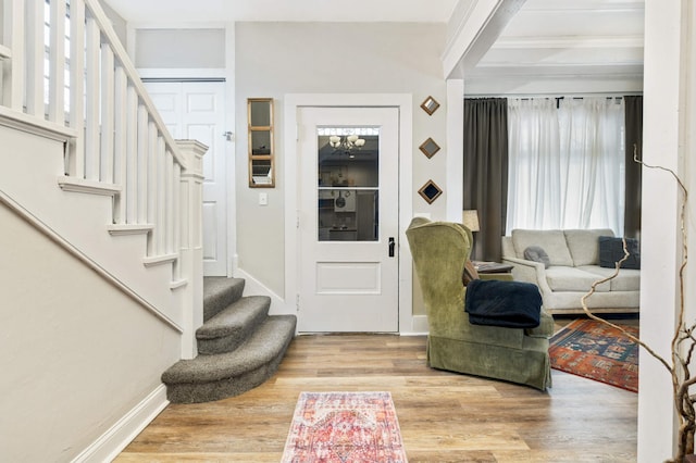 159 Western Ave S, Saint Paul, MN 55102 - entryway featuring stairway and wood finished floors