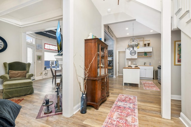 159 Western Ave S, Saint Paul, MN 55102 - corridor featuring light wood-style floors and recessed lighting