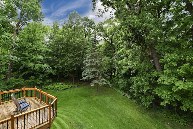 19260 81st Pl N, Maple Grove, MN 55311 - view of green lawn with a deck