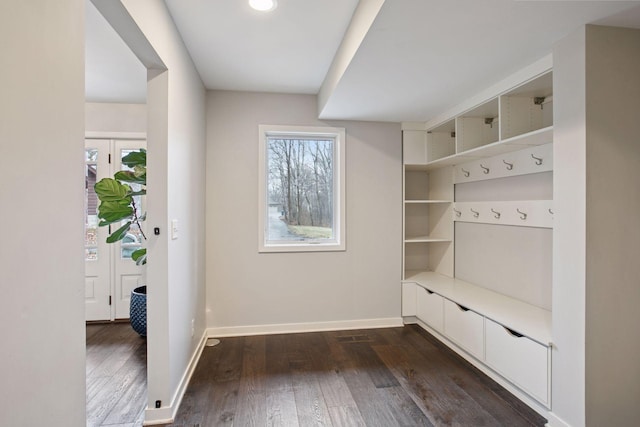 3715 Huntingdon Dr, Minnetonka, MN 55305 - mudroom with dark wood-type flooring and baseboards