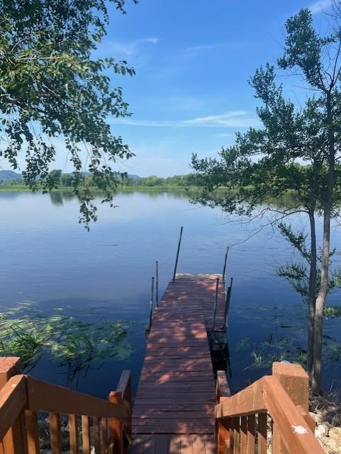 32 7th St, Buffalo City, WI 54622 - dock featuring a water view