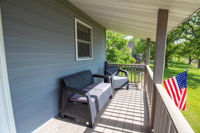 27668 Crappie Trl, Sverdrup Twp, MN 56586 - wooden terrace with a yard