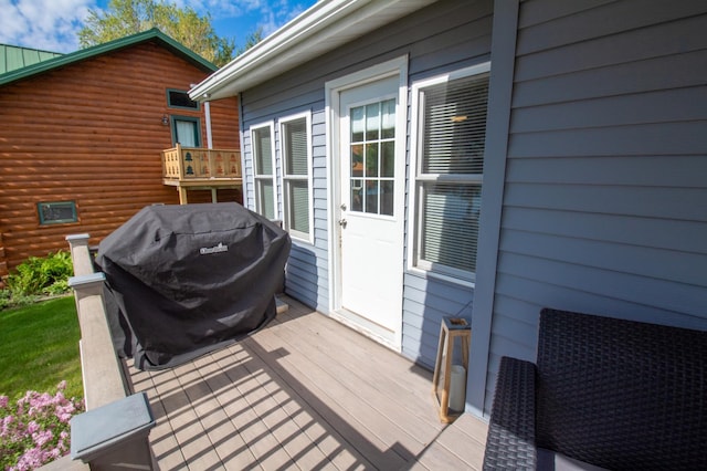 27668 Crappie Trl, Sverdrup Twp, MN 56586 - deck featuring grilling area