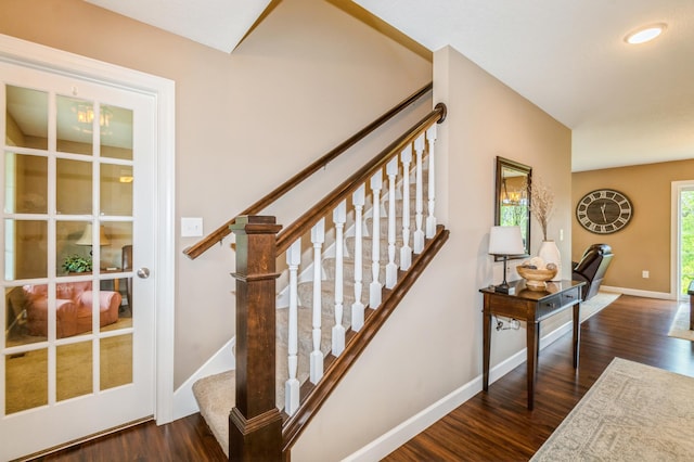 13284 288th Ave NW, Zimmerman, MN 55398 - staircase with wood finished floors and baseboards