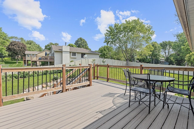 1112 Dakota St S, Shakopee, MN 55379 - wooden deck with outdoor dining area