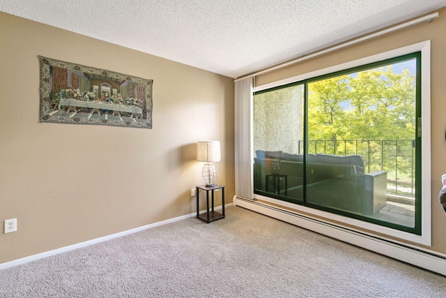 4130 Rahn Rd Unit 209, Eagan, MN 55122 - carpeted spare room featuring baseboard heating, a textured ceiling, and baseboards