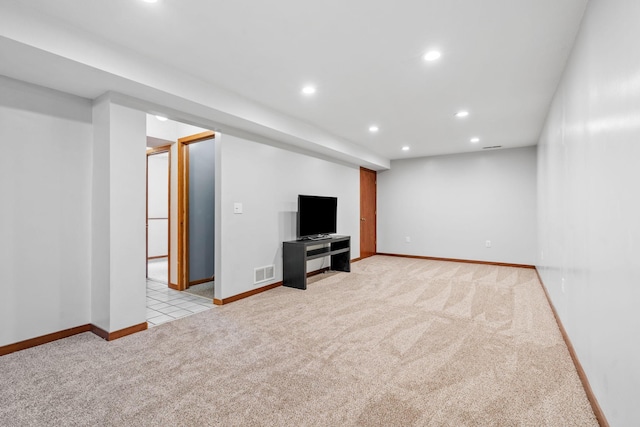 16724 Kenyon Cir NE, Ham Lake, MN 55304 - finished basement with light carpet and recessed lighting