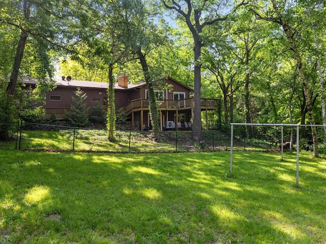 24810 96th St NW, Zimmerman, MN 55398 - view of yard featuring a wooden deck