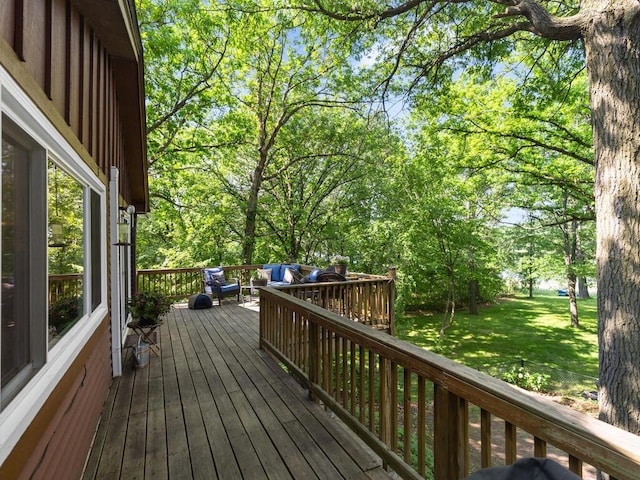 24810 96th St NW, Zimmerman, MN 55398 - wooden terrace with a yard