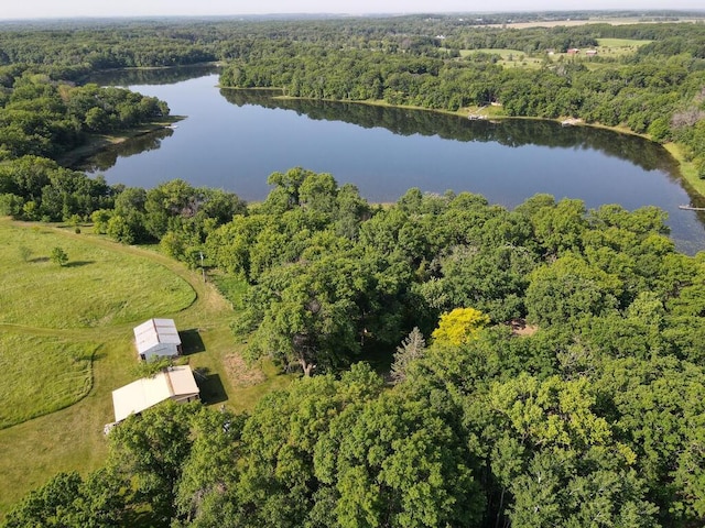 24810 96th St NW, Zimmerman, MN 55398 - aerial view of property and surrounding area with a forest and a large body of water