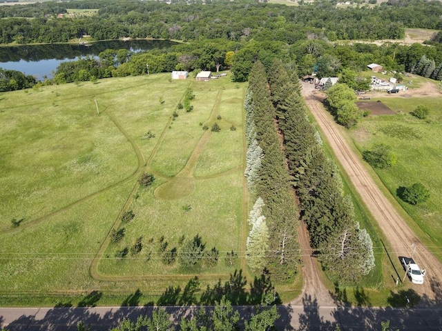 24810 96th St NW, Zimmerman, MN 55398 - aerial view of property and surrounding area featuring a nearby body of water and rural landscape