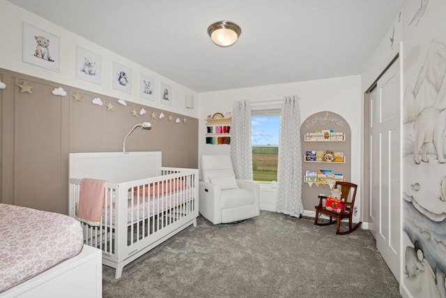 19281 Blue Stem Ct, Maple Grove, MN 55311 - carpeted bedroom with a crib and a closet