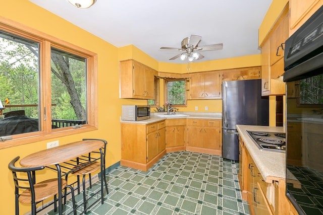 1424 Summit Ave, Cloquet, MN 55720 - kitchen featuring stainless steel appliances, a sink, light countertops, and healthy amount of natural light