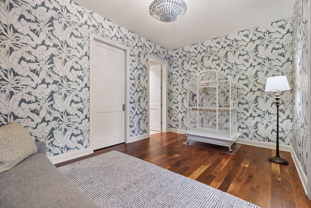 935 Lake St E Unit 211, Wayzata, MN 55391 - bedroom with wallpapered walls and wood finished floors