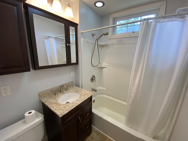 219 9th Ave SE, Rochester, MN 55904 - full bath featuring vanity, shower / bathtub combination with curtain, and toilet