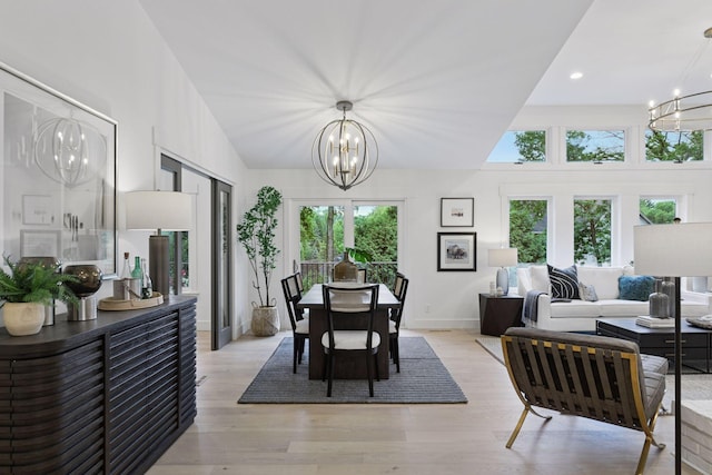 2324 Rivendell Ln, Minnetonka, MN 55305 - dining room with a chandelier, light wood-style floors, and recessed lighting