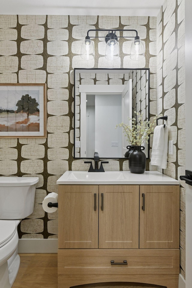 2324 Rivendell Ln, Minnetonka, MN 55305 - bathroom featuring vanity and wood finished floors