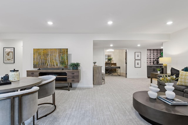 2324 Rivendell Ln, Minnetonka, MN 55305 - living area featuring recessed lighting and light colored carpet