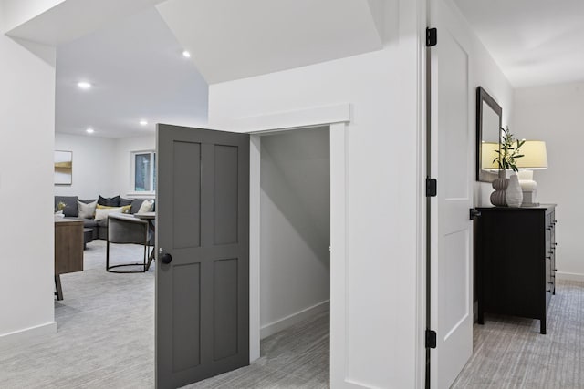 2324 Rivendell Ln, Minnetonka, MN 55305 - corridor featuring light carpet and recessed lighting