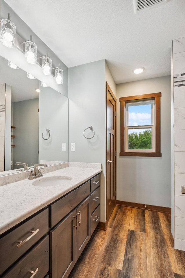 26884 709th St, Lake City, MN 55041 - full bathroom featuring vanity and wood finished floors
