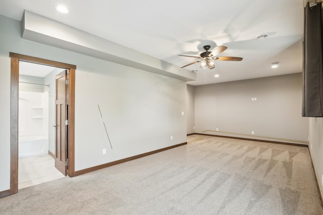 26884 709th St, Lake City, MN 55041 - carpeted empty room with a ceiling fan and recessed lighting