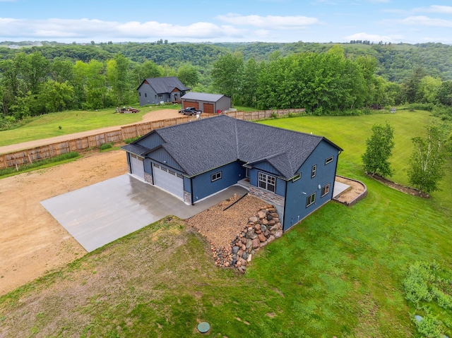 26884 709th St, Lake City, MN 55041 - aerial view of property and surrounding area featuring a heavily wooded area