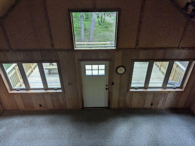 24863 Norway Pine Pl, Ross Lake Twp, MN 56447 - entrance foyer featuring wood walls