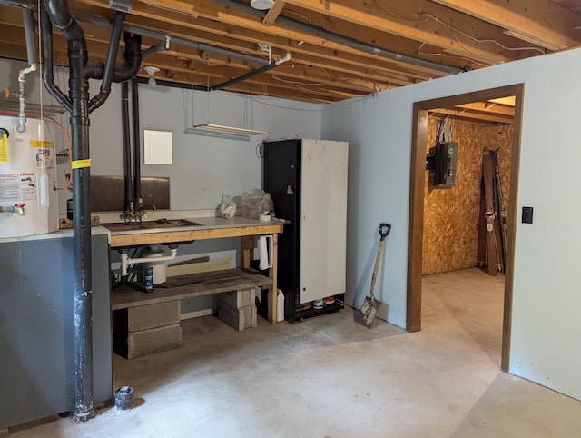 24863 Norway Pine Pl, Ross Lake Twp, MN 56447 - unfinished basement with a workshop area and electric panel