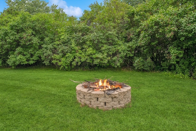 903 6th Ave NW, Buffalo, MN 55313 - view of grassy yard with a fire pit