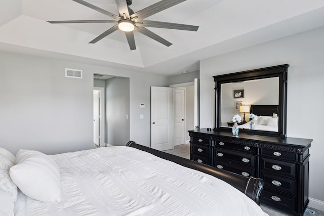 3751 Crane Island Ct, Minnetrista, MN 55331 - bedroom featuring carpet flooring, baseboards, and a ceiling fan