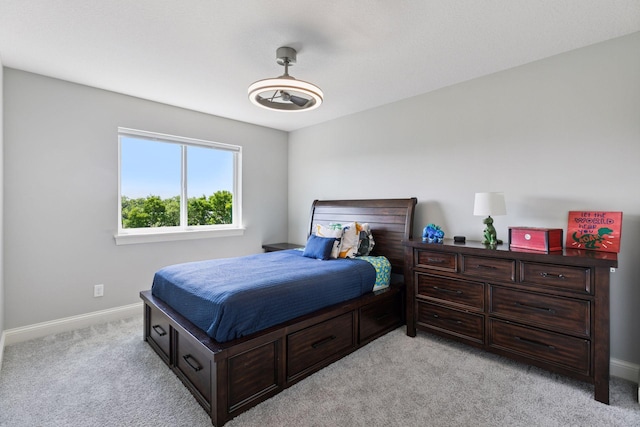 3751 Crane Island Ct, Minnetrista, MN 55331 - bedroom featuring light colored carpet, baseboards, and a ceiling fan